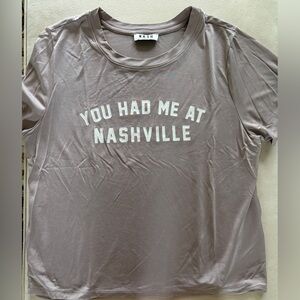 Nash brown short sleeved crew neck Tshirt (S)